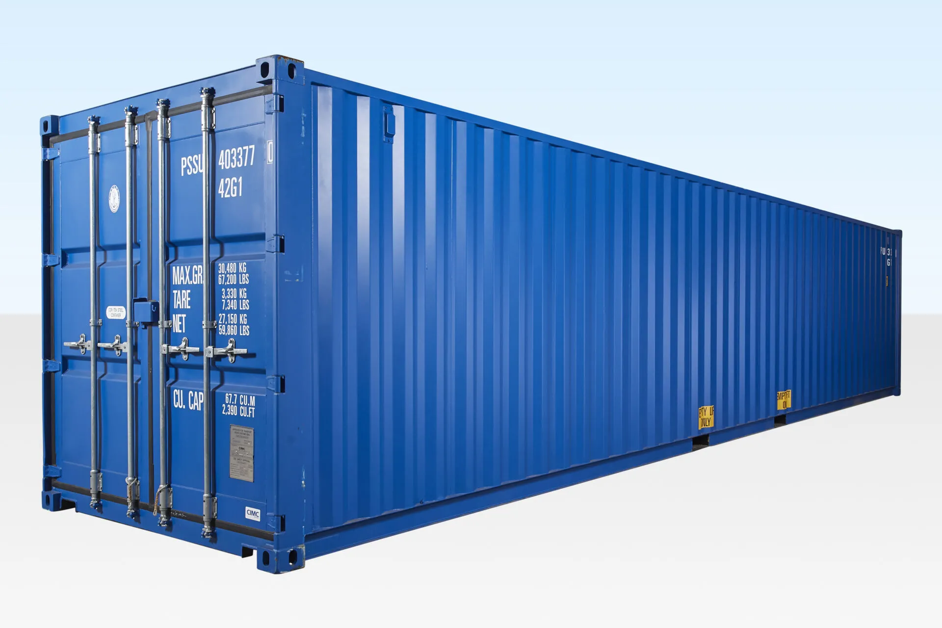 %title 40FT Shipping Container Blue